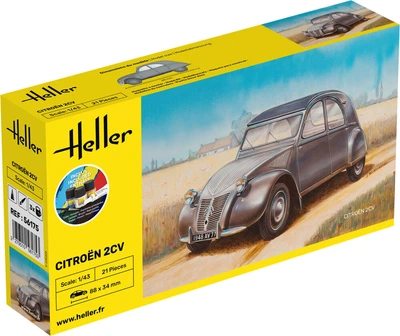 Сборная модель 1/43 автомобиль Citroen 2 CV Стартовый набор Heller 56175