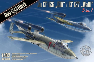 Збірна модель 1/32 літак Junkers Ju EF-126 „Elli“ / EF-127 „Walli“ 3 в 1 Das Werk DW32001