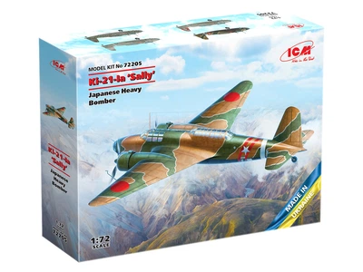 Сборная модель ICM Ki-21-Ia "Sally", японский тяжелый бомбардировщик 72205