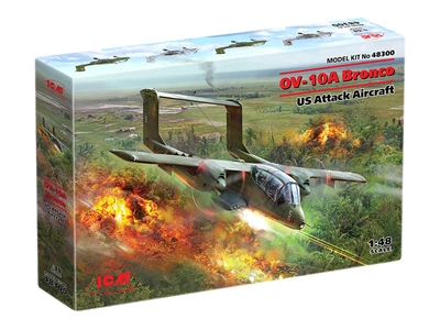 Сборная модель ICM OV-10А Bronco, Американский ударный самолет 48300