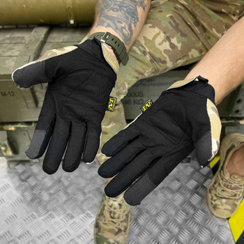 Плотные сенсорные Перчатки Mechanix M-pact с резиновыми вставками мультикам размер M