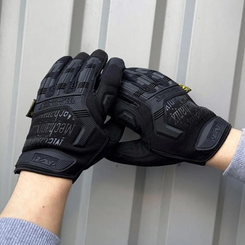 Плотные перчатки M-Pact с защитными пластиковыми накладками черные размер XL