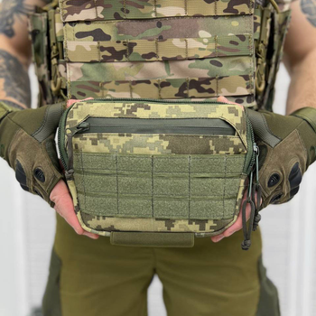 Сумка - Напашник Cordura 1000D з системою MOLLE / Адміністративний Підсумок піксель 17х25х2,5 см