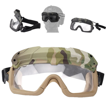 Баллистическая Маска-Трансформер с прозрачным стеклом / Защитные очки мультикам размер универсальный