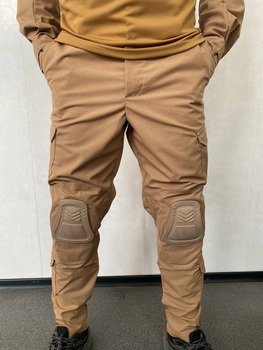 Военные штаны с наколенниками рип-стоп койот XXXL