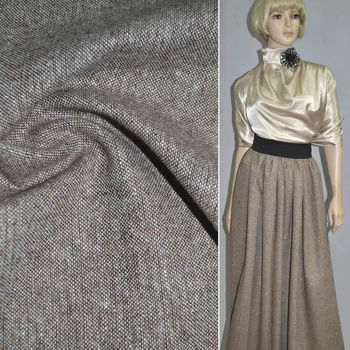 Твид коричнево-белый с серебристым люрексом ш.150 (11765.004)