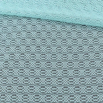 Трикотажное полотно ажурное бледно-бирюзовое ш.160 (14650.003)