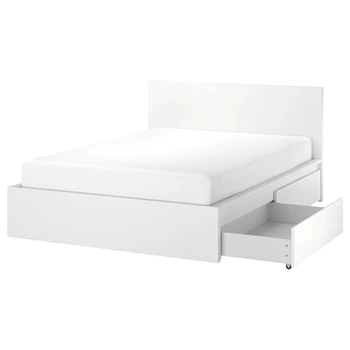 Каркас ліжка з 4 контейнерами ІКЕА MALM 180х200 см Білий (s99019920)