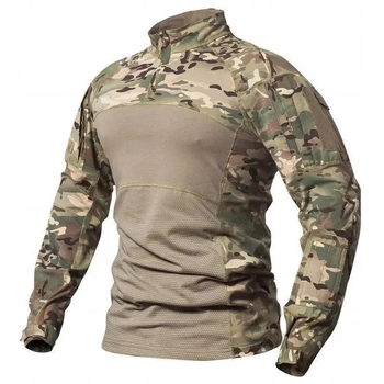 Мужской крепкий Убакс с усиленными локтями / Плотная уставная Рубашка мультикам размер XL