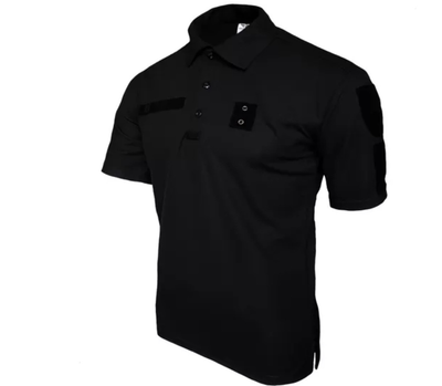 Футболка поло тактическая мужская черная футболка ПОЛО POLO полиция для мвд размер 42