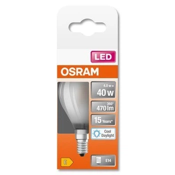 Світлодіодна лед LED лампа 4вт 4W 4ват Е14 6500К холодне денне світло Osram art.009