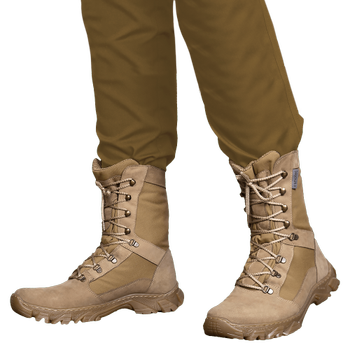 Мужские нубуковые Ботинки CamoTec DESERT на протекторной подошве / Летние Берцы до +20°C койот размер 46