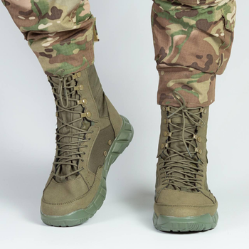 Высокие мужские Ботинки с вентиляционными отверстиями / Легкие Берцы олива размер 42