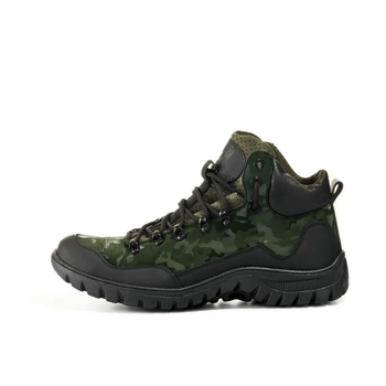 Мужские Ботинки водонепроницаемые кожаные до - 2 °C зеленый камуфляж размер 43