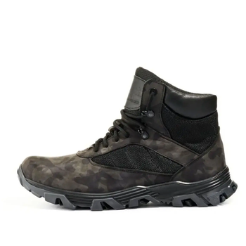 Мужские Ботинки кожаные до - 2 °C камуфляж серо-черный размер 42