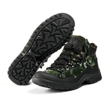 Мужские Ботинки водонепроницаемые кожаные до - 2 °C зеленый камуфляж размер 41