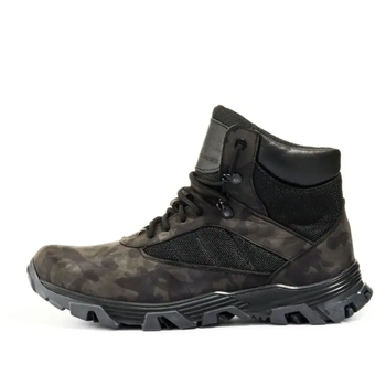 Мужские Ботинки кожаные до - 2 °C камуфляж серо-черный размер 39