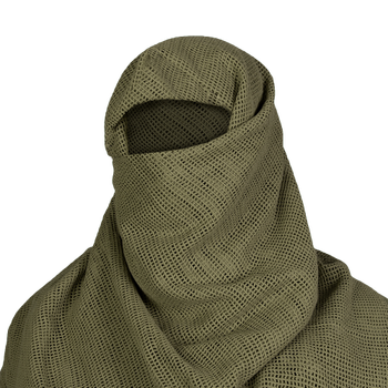 Многофункциональный маскировочный шарф - сетка CamoTec CM SFVS из прочной хлопковой ткани олива размер 200х100