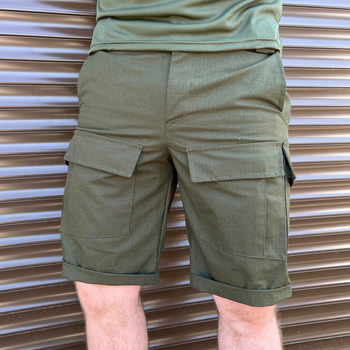 Мужские крепкие Шорты с накладными карманами рип-стоп хаки размер L
