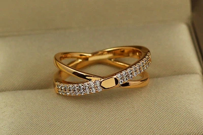 Кольцо Xuping Jewelry верное направление р 16 золотистое
