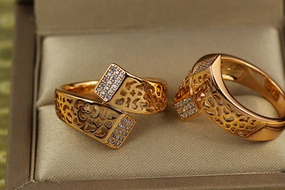 Кольцо Xuping Jewelry феерия р 16 золотистое