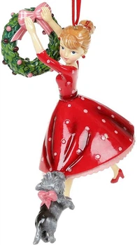 Подвесная фигурка "Девушка с Венком" Bona 14х7,5х16 см 000264230