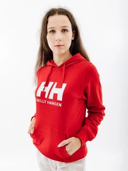 Женское Худи HELLY HANSEN W HH LOGO HOODIE Красный L (7d33978-162 L)