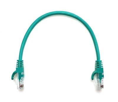 Патч-корд 0,25м, UTP, cat.5e, RJ45, мідь, зелений CORD-0.25M-GREEN