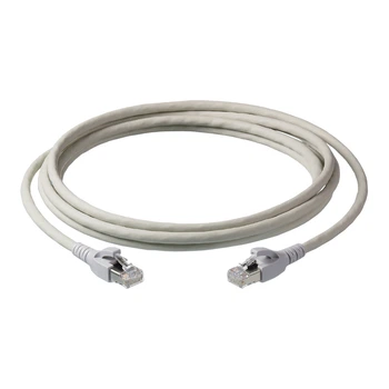 Патч-корд 10м, S/FTP, cat.6а, RJ45, мідь, сірий, LSZH, Corning CCAAGB-G1002-A100-C0