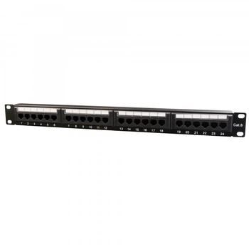 Сетевая патч-панель Electronical 24 портов 19" 1U, cat.6, UTP NPP-C624CM-001