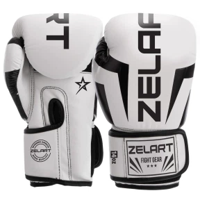Перчатки боксерские Zelart BO-5698 6 унций белый