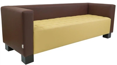 Диван Richman Space Двойка 76 x 150 x 76H см Натуральная Кожа Lux Италия Бежево-коричневый