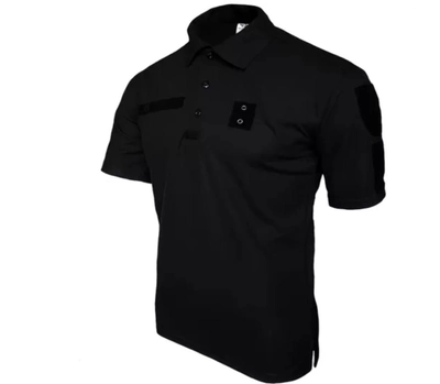 Футболка поло тактическая мужская черная футболка ПОЛО POLO полиция для мвд размер 64