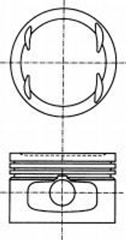 Поршень з кільцями VAG 76,51 1.4i 16V 97- вир-во NURAL Nural (8711610000)
