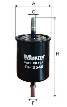 Фильтр топливный CHEVROLET EVANDA, LACETTI, MATIZ/DAEWOO LANOS/MATIZ 0.8-2.5i 97- MFilter (DF3540)