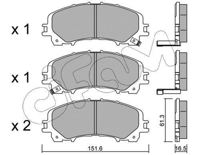 Гальмівні колодки пер. QX50/Q70/Q60/Navara/Qashqai/Murano/Pathfinder/Koleos 01- Cifam (82210820)