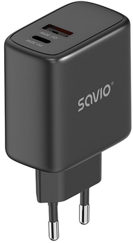 Зарядний пристрій Savio LA-06/B Quick Charge 30W Black (SAVLA-06/B)