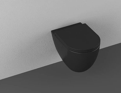 Унитаз Isvea Infinity clearimPlus Wall Hung WC 365x530 (10NF02001 2N-Matte Black)