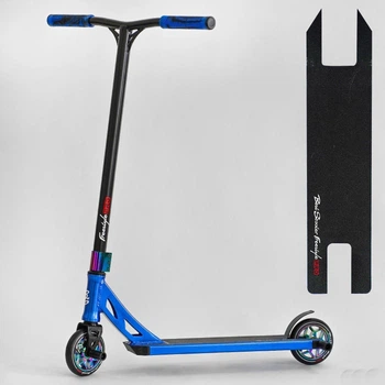 Самокат трюковий N- 12740 "Best Scooter" "Freestyle", HIC-система, ПЕГИ, алюмінієвий диск та дека, колеса PU, d=120мм, ширина керма 58 см