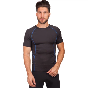 Футболка чоловіча компресійна Zelart Lidong 1102 розмір 2XL (50-52) Black-Blue