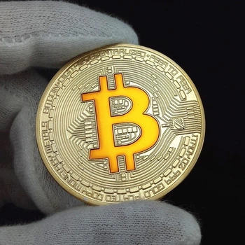 Позолоченная сувенирная монета Bitcoin Flame 2013 — коллекционный подарок для криптоэнтузиастов