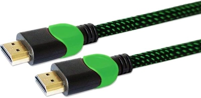 Kabel Savio GCL-03 EOL HDMI v2.0, gaming Xbox 1,8m, зелений, золоті наконечники