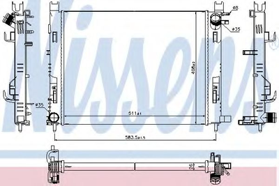 Радиатор охлаждения RENAULT DUSTER 10- /LODGY 12- пр-во Nissens Nissens (637624)