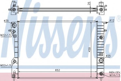 Радиатор охлаждения OPEL OMEGA B 94- 2.0-3.0 пр-во Nissens Nissens (63072A)