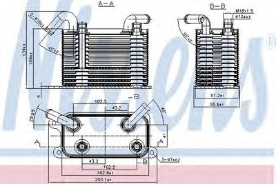 Радиатор масляный VW T5 03- 2,5TDi пр-во Nissens Nissens (90722)