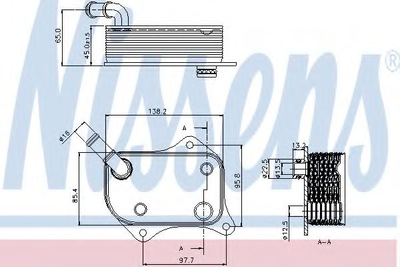 Радиатор масляный AUDI A6 C5 / VW PASSAT B5 пр-во Nissens Nissens (90711)
