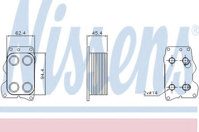 Радиатор масляный CITROEN/FIAT/FORD пр-во Nissens Nissens (90740)