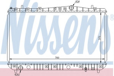 Радиатор охлаждения CHEVROLET LACETTI 1,6-1,8 пр-во Nissens Nissens (61633)