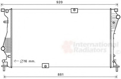 Радиатор охлаждения OPEL VIVARO A 01- /RENAULT TRAFIC II 01- 2.0 dCi пр-во Van Wezel Van Wezel (43002601)