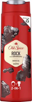 Żel pod prysznic + szampon 2 w 1 Old Spice Rock z węglem drzewnym 400 ml (8001841326207)